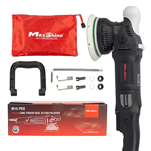 Maxshine M15 Pro Series II Dual Action Polisher with Powerful 1000W Motor for Car Detailing, Variable 6 Speed Dial - WoodArtSupply