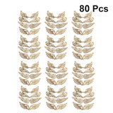 NOLITOY 80pcs Unfinished Wooden Angel Wings for Crafts Small Angel Wings for Crafts Angel Wings Wood Cutouts Craft Wings Christmas Party Supplies NOLITOY