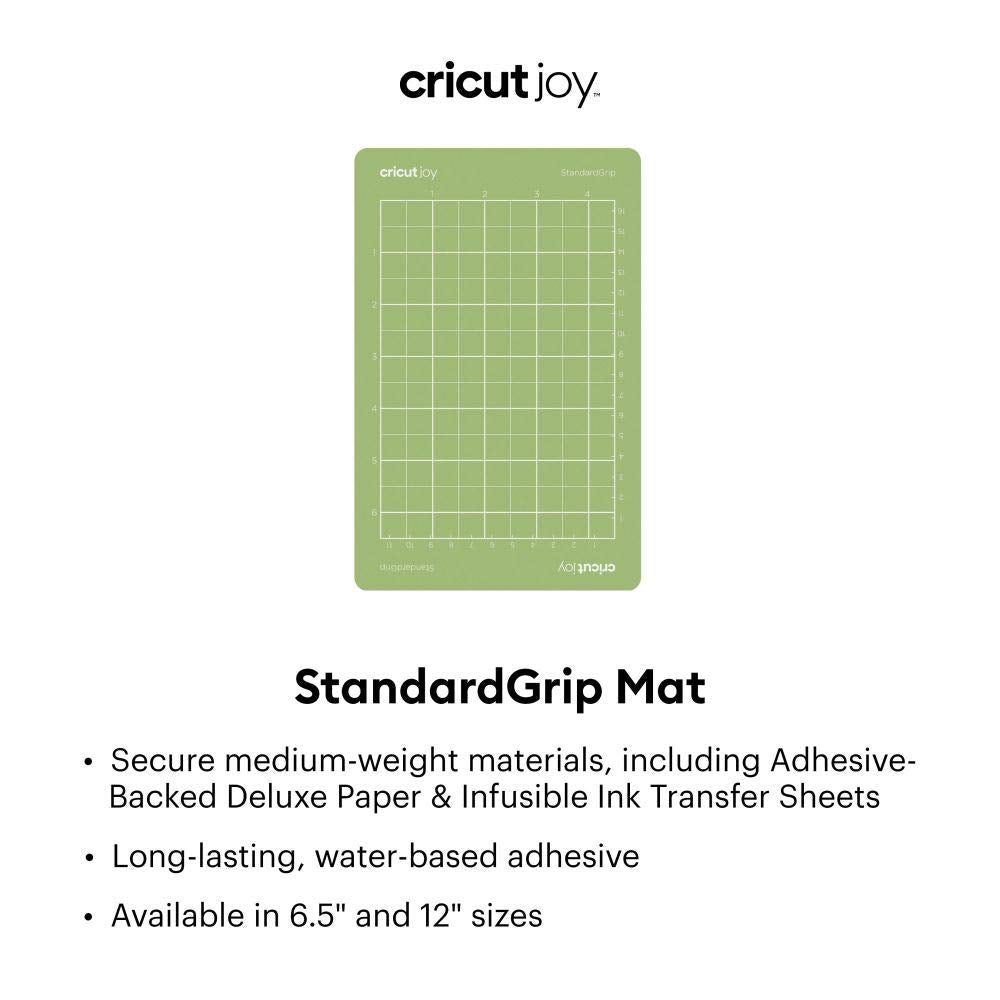 Cricut Joy StandardGrip Mat 4.5" x 12" Reusable Cutting Mat for Crafts with Protective Film, Use with Cardstock, Iron On, Vinyl and More, Compatible - WoodArtSupply