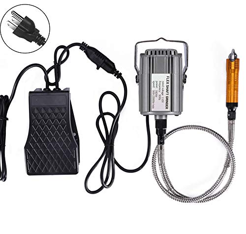 VOTOER Rotary Tool Flex Shaft Hanging Grinder Carver Electric Multi-function Metalworking Tools Repair Kit, Foot Pedal Control, 780W Strong Power, VOTOER