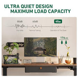 FEZIBO 55 x 24 Inches Standing Desk with Drawer, Adjustable Height Electric Stand up Desk, Sit Stand Home Office Desk, Ergonomic Workstation Black FEZIBO