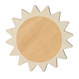 Pack of 24 Unfinished Wood Sun Cutouts by Factory Direct Craft - Blank Wooden Outer Space Solar System Suns Shapes Made in USA for Scouts, Camps, Factory Direct Craft