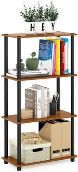 Furinno 4-Tier Multipurpose Display Rack in Light Cherry/Black Furinno