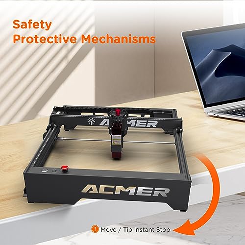 ACMER P1 Laser Engraver, 10W Output Laser Cutter, 50W Laser Engraving Machine, DIY CNC Laser Cutter and Engraver Machine for Wood, Metal, Acrylic, ACMER