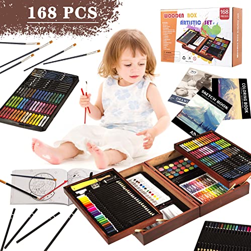 Coloring Art Supplies for Adult Teen Beginner, 168Pcs Art Kits