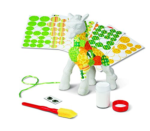 Melissa & Doug 40104 Decoupage Made Easy Giraffe Paper Mache Craft Kit with Stickers - WoodArtSupply