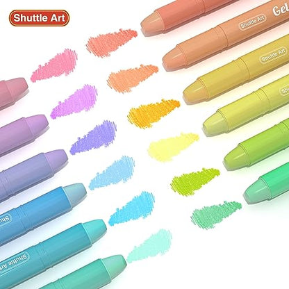 Shuttle Art Bible Highlighters and Pens No Bleed, 12 Pastel Colors Gel Highlighters No Bleed Through, Bible Journaling Supplies, Great for Journaling - WoodArtSupply