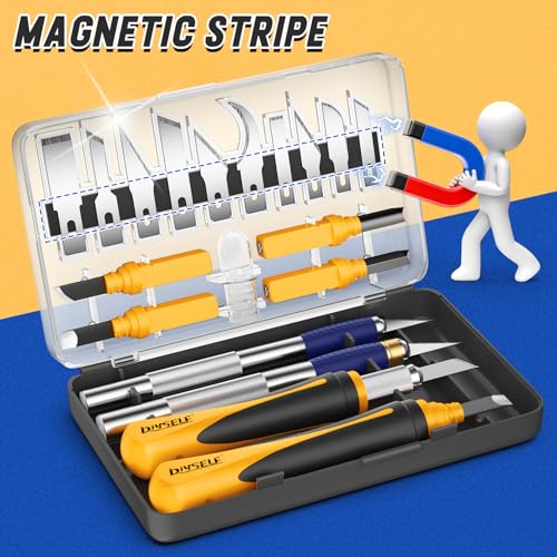 DIYSELF Exacto Knife, 22 Pack Exacto Knife Set with Exacto Blades, Craft Knife for Art, Stencil, Scrapbooking, and Modeling, Hobby Knife, Precision, DIYSELF