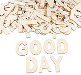 3" Wooden Letters - 78 Pcs Wood Alphabet Letters for Crafts Wood Letters Sign Decoration Unfinished Wood Letters for Letter Board/Wall ilauke