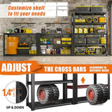 Raybee Garage Shelving Heavy Duty Storage Shelves Load 2050LBS Adjustable Heavy Duty Shelving Unit Industrial Metal Shelves for Storage Rack，Basement Raybee