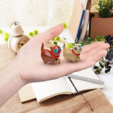 SYWAN 4Pcs Sandalwood Hand Carved Wood Cat, Handmade Wood Carved Cats Sandalwood Decoration Handmade Wood Carved Cats Cute Cat Wooden Crafts Figurine SYWAN