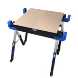 Prostormer Saw Horses 2 Pack Folding, Portable Heavy Duty Sawhorse with 2601 lbs Weight Capacity Per Pair, Adjustable Legs, Easy Carry Handle - Ideal Prostormer