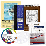 US Art Supply 20 Piece Artist Drawing, Sketch and Painting - Paper and Brush Accessory Pack US Art Supply