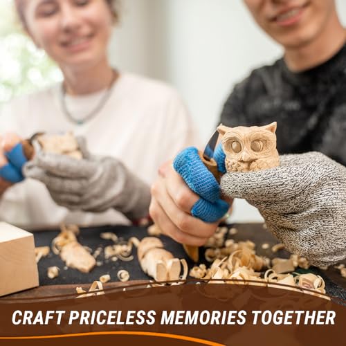 BeaverCraft Basswood Carving Blocks Whittling Wood for Carving Wood Carving Blocks 5PCS - Wooden Blocks for Crafts Basswood for Carving - Unfinished BeaverCraft