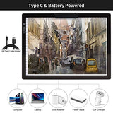 KOBAIBAN Wireless A4 LED Light Pad with Innovative Stand, Top Clip, Stepless/ 6-Level Dimmable Brightness Rechargeable tracing Light Box/Board for KOBAIBAN