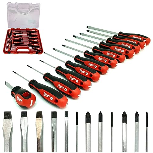 Milwaukee Set of 12 Tri-Lobe Screwdrivers 4932472003,Red Milwaukee