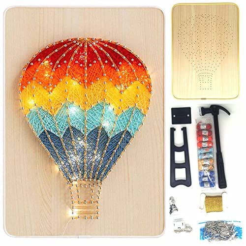 String Art Kit with LED Light - Crafts Kit for Adults and Kids - DIY String Art with All Necessary Accessories and Frame for Home Romantic Decoration - WoodArtSupply