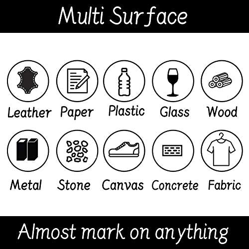 Lesun Yellow Paint Pens Paint Markers, 12 Pack Waterproof Oil-Based Paint Pen Set Quick Dry and Permanent, Markers for Rock Painting, Stone, Ceramic, Lesun