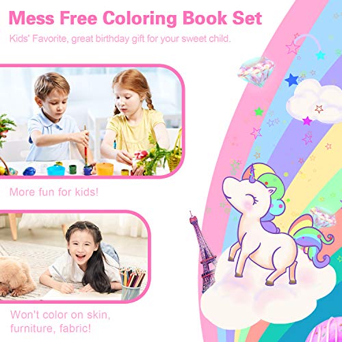 homicozy Art Supplies for Kids,66PCS Drawing Kits with Unicorn Storage Case  for Girls Age 4-12,Coloring Art Case,Crayon,Colored Pencils,Coloring Book