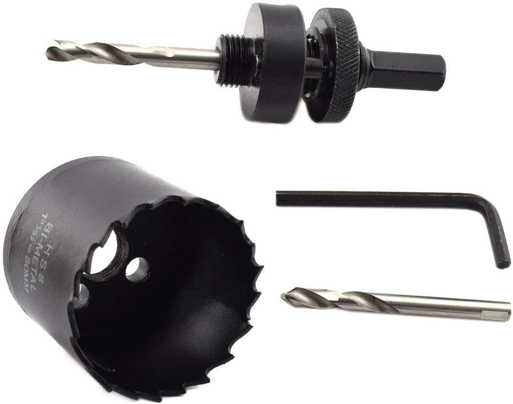 2 Inch (50mm) Desk Grommet and Hole Saw Kit, OZXNO Desk Wire Cord Hole Cover with Matching Holesaw Drill Bits and Reusable Cable Ties (5X Wire OZXNO