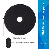 3M Black Stripper Pad 7200, 17 in, 5/Case 3M