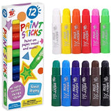 TBC The Best Crafts Paint Sticks,12 Classic Colors, Washable Paint, Non-toxic, Tempera Paint Sticks for Kids and Students TBC The Best Crafts