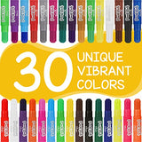 Tempera Paint Sticks (30 Large Paint Sticks) - Paint sticks for Kids Washable - Safe Arts and Craft Paint Sticks for Toddler or Child Use - For Wood Zenacolor