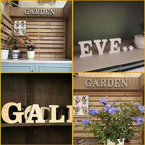 LANIAKEA 26PCS Wooden Letters 4 Inch Wooden Alphabet Letters, Unfinished Wood Letters for Crafts, Painting, Wall Decor, Letter Board, DIY LANIAKEA