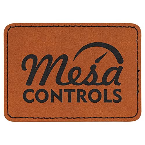 Rectangle Laserable Leatherette Patch with Adhesive, Blank Hat Patches, Glowforge Laser Supplies, Faux Leather, 10 Pack, Rawhide AMERICAN PERSONALIZED