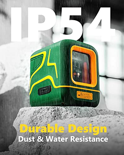 APEXFORGE X1C Cross Line Laser Level, with Rechargeable Battery, 100ft Green Beam, Self-Leveling, Vertical and Horizontal Line, Pulse Mode, 360° APEXFORGE