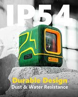 APEXFORGE X1C Cross Line Laser Level, with Rechargeable Battery, 100ft Green Beam, Self-Leveling, Vertical and Horizontal Line, Pulse Mode, 360° APEXFORGE