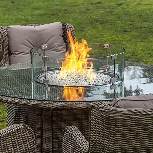 Onlyfire 10 pounds Fire Glass for Propane Fire Pit and Gas Fireplace, 1/4 Inch Reflective Firepit Glass Rocks for Fire Pit Table and Fire Bowl, High onlyfire