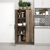 Prepac Elite 32" Drifted Gray Freestanding Storage Cabinet with 3 Adjustable Shelves Prepac