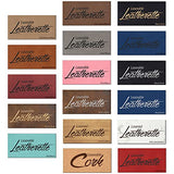 12" x 24" Laserable Leather Sheets with Heat Transfer Adhesive Backing, CO2 Laser Engraving Supplies, for Glowforge Supplie (Rawhide/Black, 4) WoodArtSupply