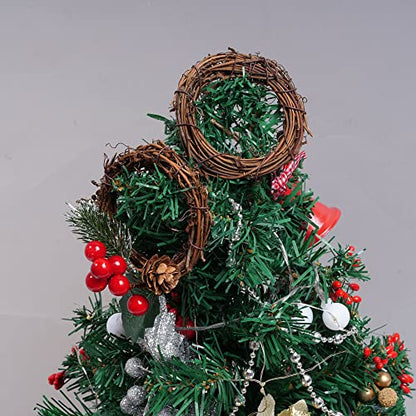 Grapevine Wreath Set, Marrywindix 16 Pieces Natural Vine Branch Wreath Christmas DIY Rattan Wreath Garland for Christmas Holiday Craft Wedding Decor - WoodArtSupply