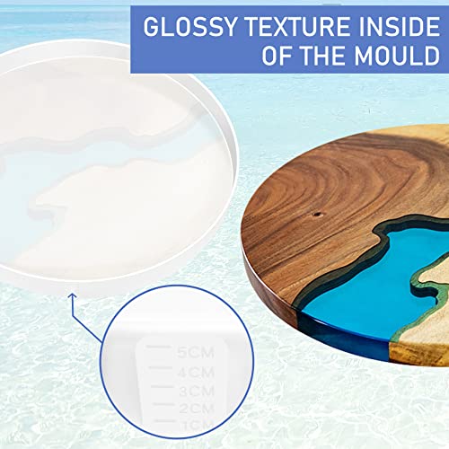 Large Round Resin Table Mold | Large Round Silicone Molds Resin Ornament |  DIY Table Mold Resin Casting Tools Charcuterie Board Home Decoration