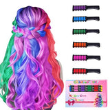 New Hair Chalk Comb Temporary Hair Color Dye for Girls Kids, Washable Hair Chalk for Girls Age 4 5 6 7 8 9 10-12 Birthday Christmas Cosplay Hair DIY MSDADA