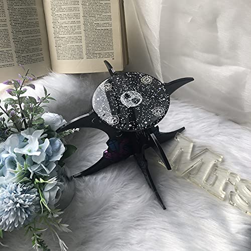 FUNSHOWCASE Witchy Altar Table Stool Epoxy Resin Casting Silicone Mold Pack of 2 Cresent Moon Crystal Snake FUNSHOWCASE