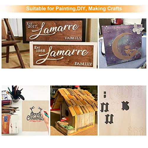 12 Pack 1/8 inch Basswood Sheets 12x12 Square 3mm Plywood Sheets Unfinished Wood Sheets Bass Wood Plywood for Laser Cutting Crafts Mini House ZOEYES