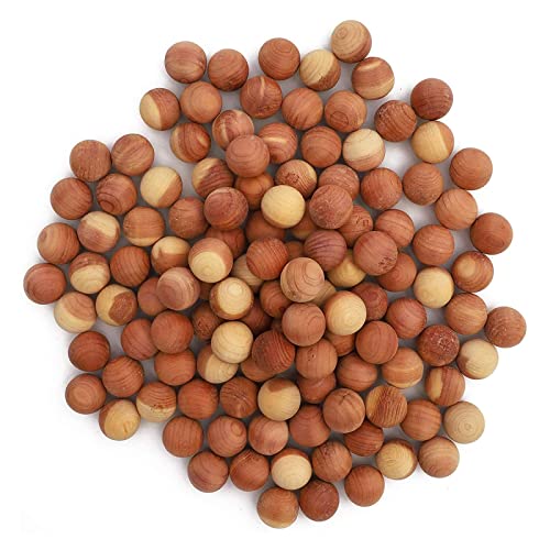 Juvale 120 Pack Cedar Balls for Clothes Storage, Natural Aromatic Wood for Closets and Drawers (0.75 Inch) Juvale