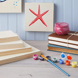 Bright Creations Set of 8 Unfinished Wood Canvas Boards for Painting, Wooden Panels for Crafts, DIY Signs in 4 Sizes Bright Creations