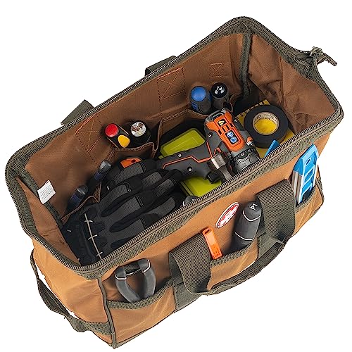 Bucket Boss Gatemouth 16 Tool Bag in Brown, 60016, 15 liters(Brown) Bucket Boss