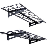 VEVOR Garage Shelving Wall Mounted, 1 x 4 ft Heavy Duty Garage Wall Shelves, 400 lbs Load Capacity Garage Storage Rack Floating Shelves, 2 Pack, VEVOR