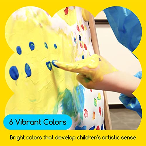 MEEDEN Finger Paints for Kids, Washable Kids Finger Paint Non Toxic Finger Painting Set for Toddlers 3+ Age Art Painting Supplies Gift for Baby Hand MEEDEN