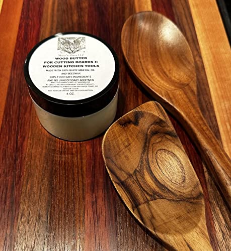 Wood Butter 4 oz Cutting Board Wax Conditioner for Butcher Block and Wooden Kitchen Tools. Macy;s Place Food Grade Protective Mineral Oil and Beeswax - WoodArtSupply