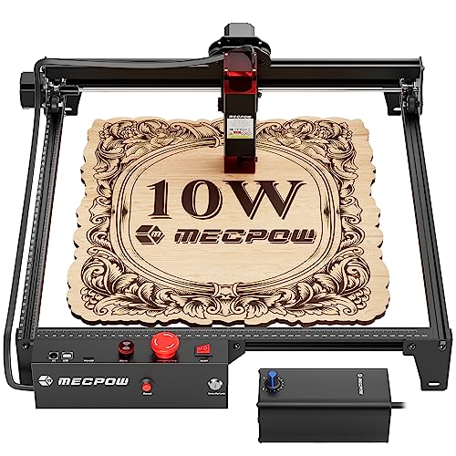 Mecpow X3 Pro Laser Engraver with Air Assist, 60W Laser Cutter, 10W Output Laser Engraving Cutting Machine, Laser Engraver for Wood and Metal, - WoodArtSupply