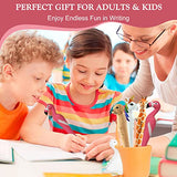 VIPbuy 2 Count 100% Handmade Wood Carved Gel Ink Pens -Novelty Refillable Writing Pens Office School Supplies Birthday Christmas Gift, Flamingo VIPbuy