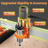 FoxAlien CNC Router Machine XE-PRO with Ball Screws, 400W Spindle 3-Axis Engraving Milling Machine for Wood Aluminum Cutting Upgradable to Linear FoxAlien