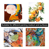 Transon Art Paint Brush Kit 16 Paint Brushes with Foam Brush Sponge Spatula and Brush Case for Oil, Acrylic, Watercolor, Gouache, Painting Pink Color TRANSON