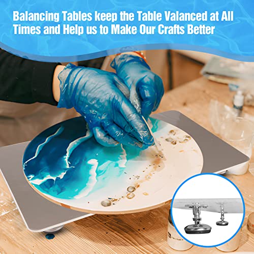 Resin Leveling Table 16" x 12" Leveling Board for Epoxy Resin Supplies White Adjustable Self-Leveling Epoxy Resin Table and Art Projects - WoodArtSupply